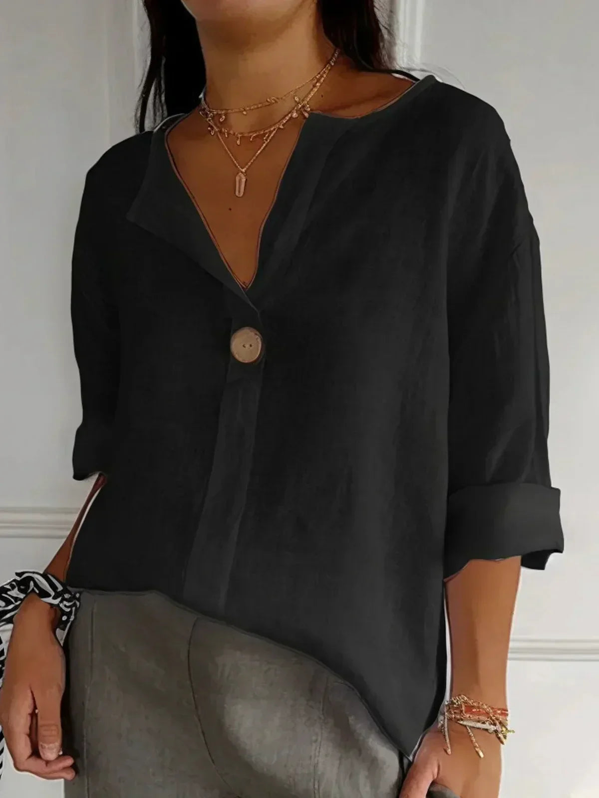 Lexi™ - Casual V-neck Blouse