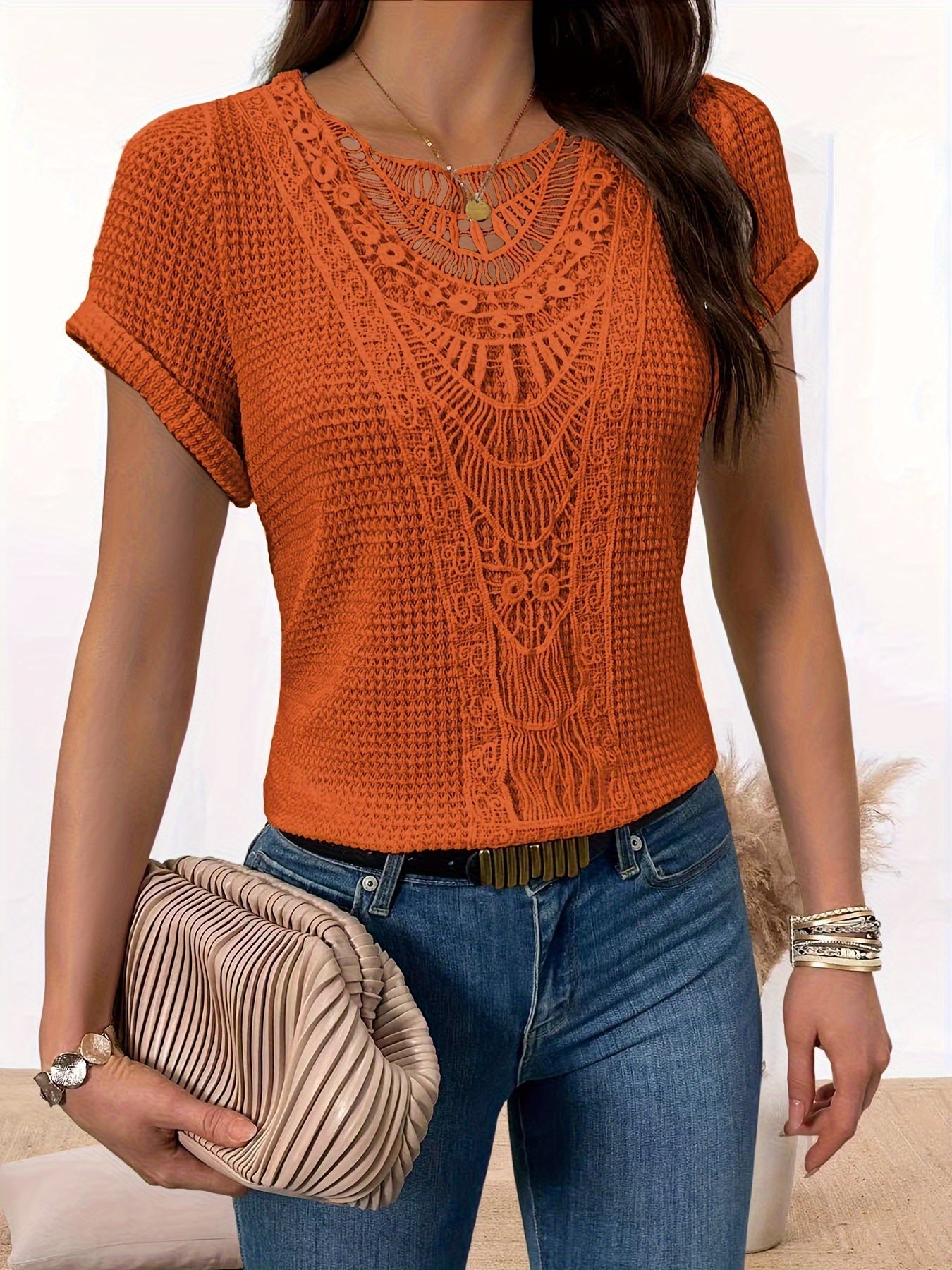 Sherry - Vibrant Lace Shirt