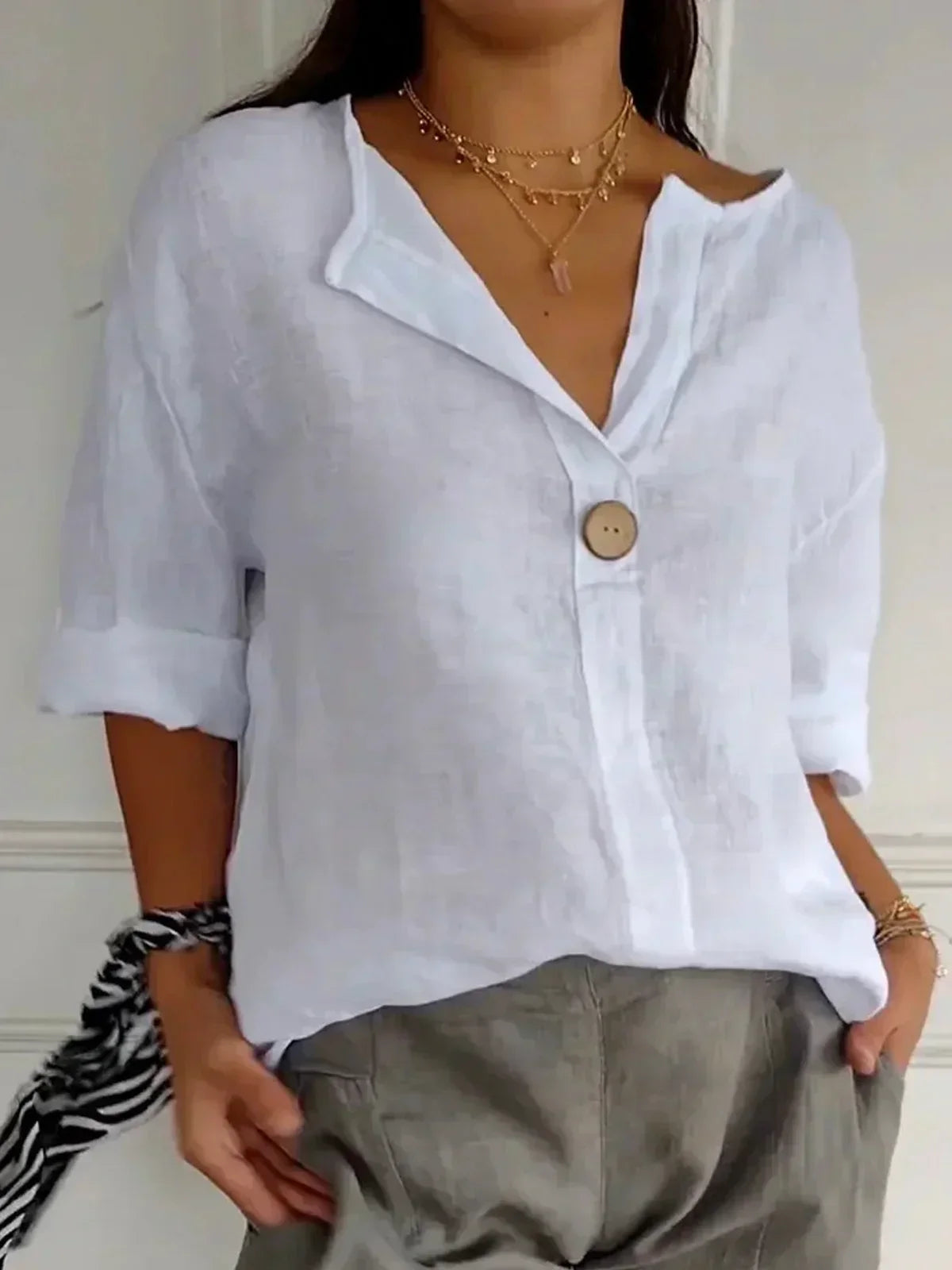 Lexi™ - Casual V-neck Blouse