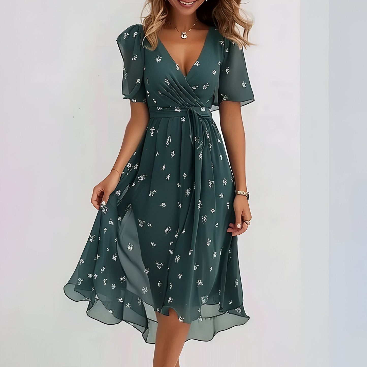 Kimberley - Dress with Short Sleeves